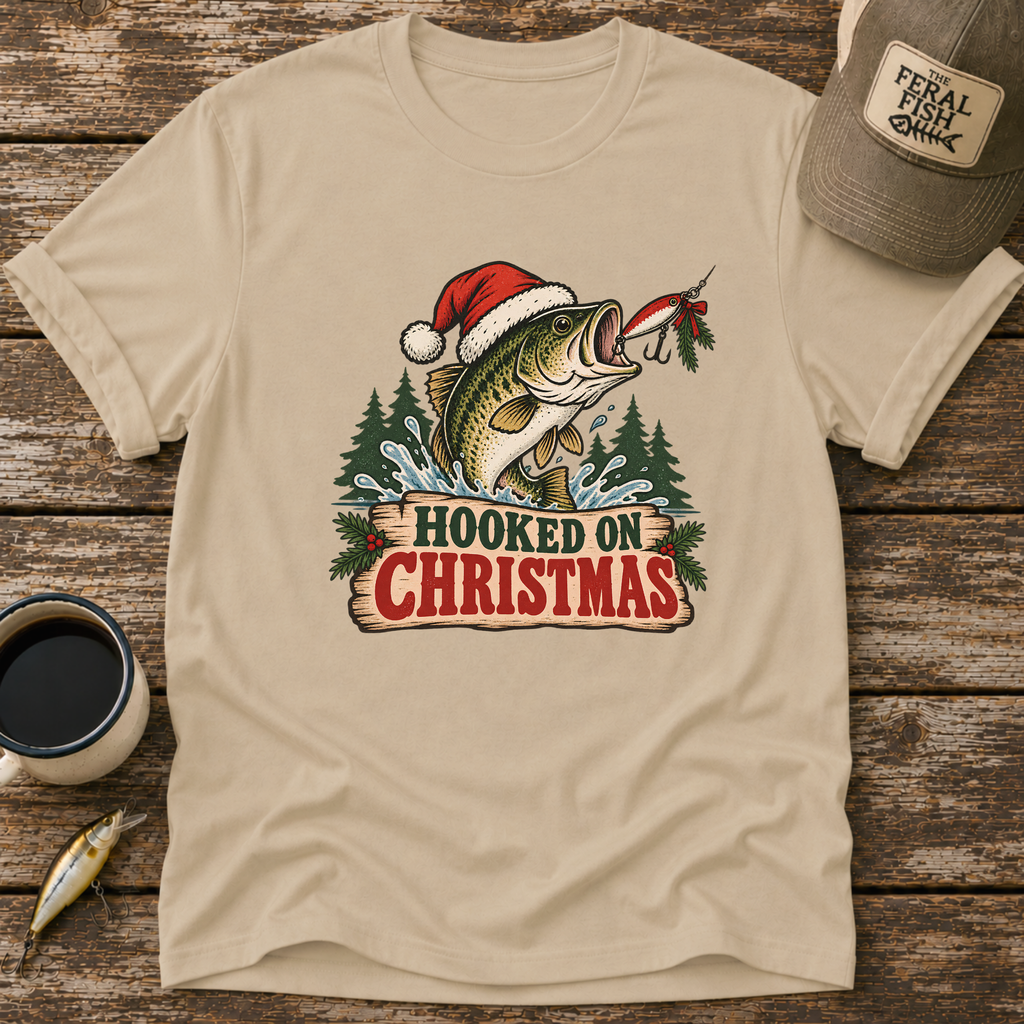 Hooked On Christmas Bass T-Shirt