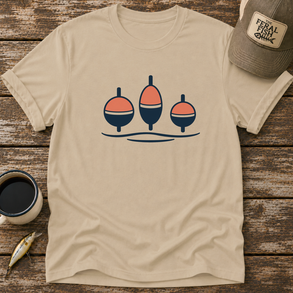 Retro Bobbers Fishing T-Shirt