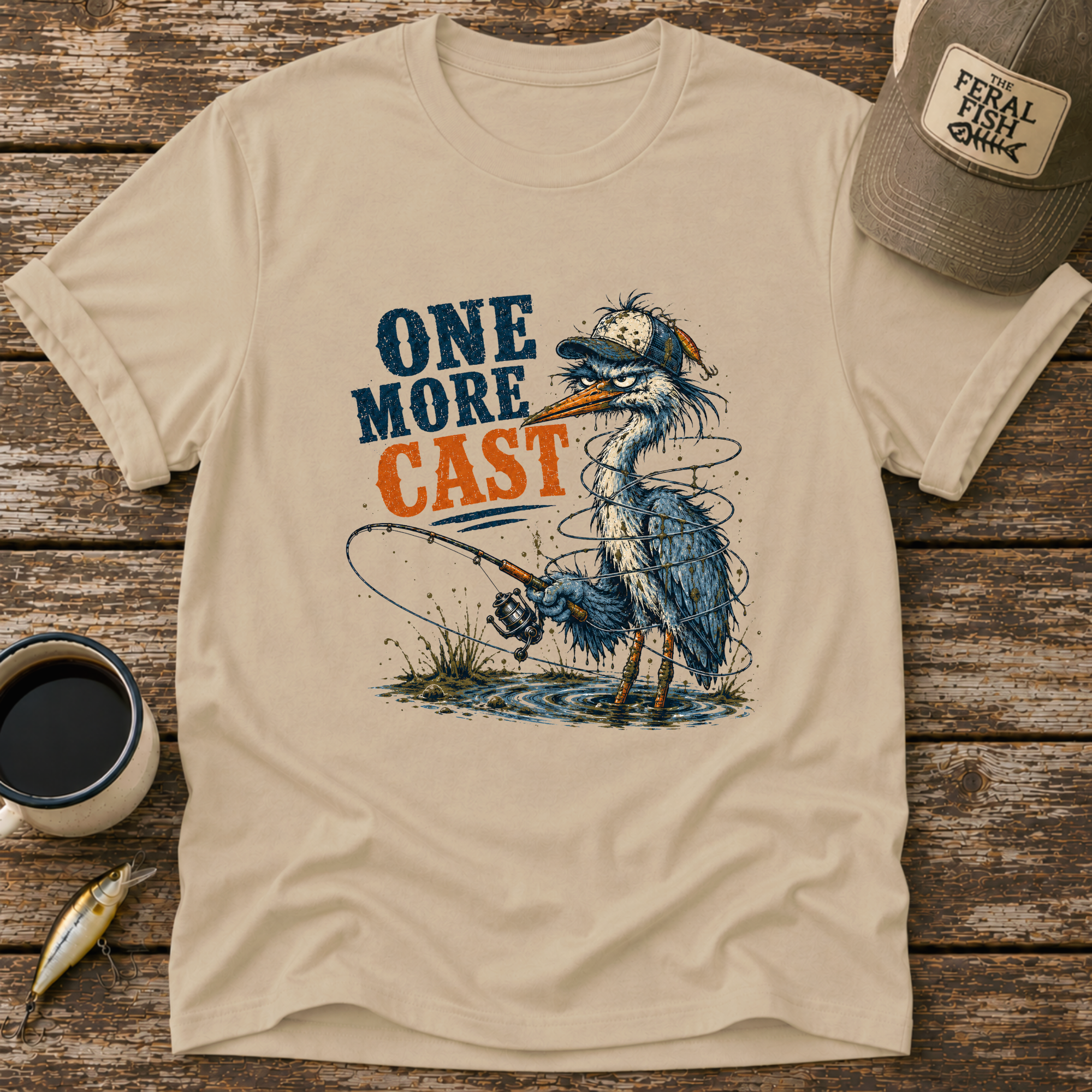 One More Cast Heron T-Shirt