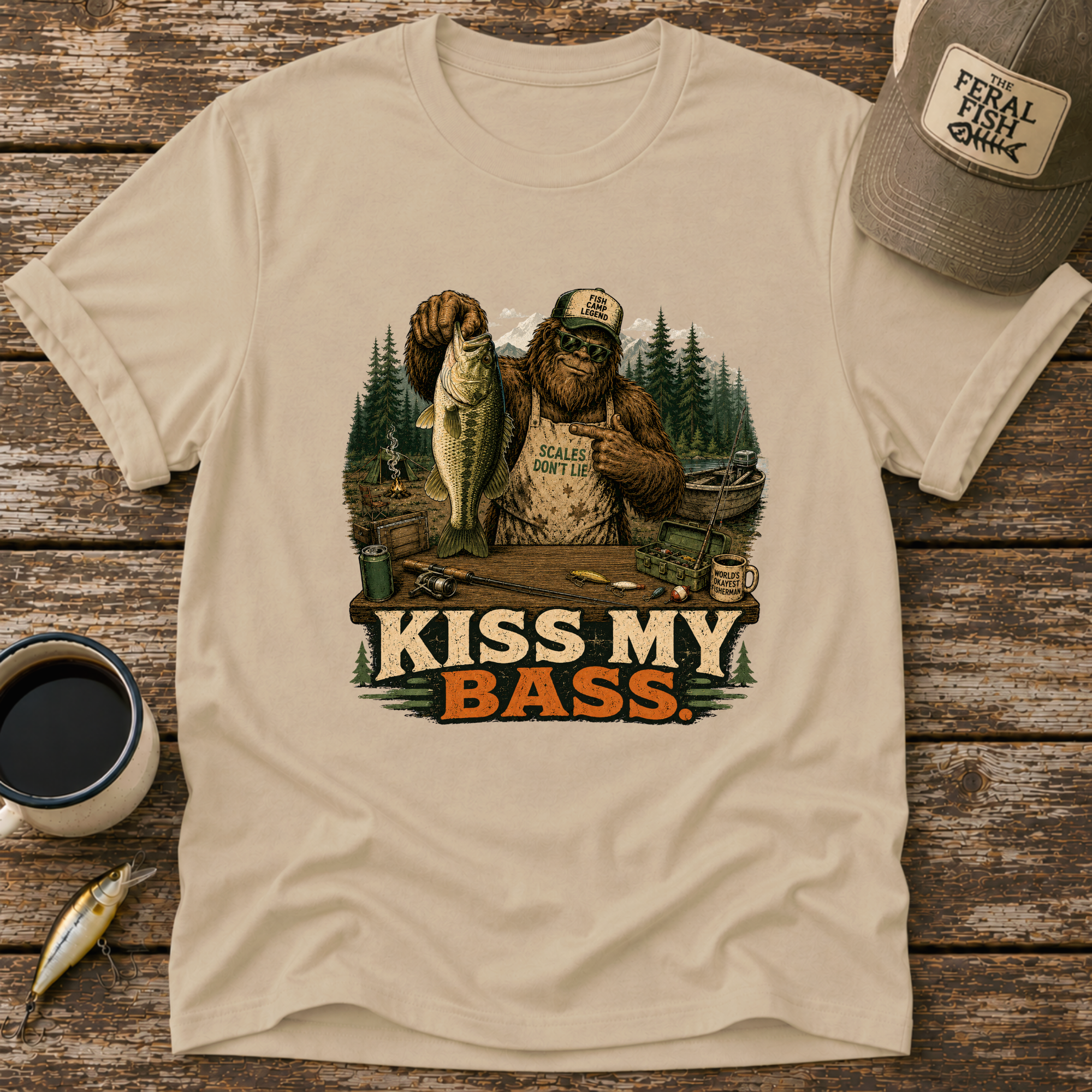 Kiss My Bass Bigfoot T-Shirt