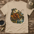 Bigfoot & Skeleton Fishing T-Shirt