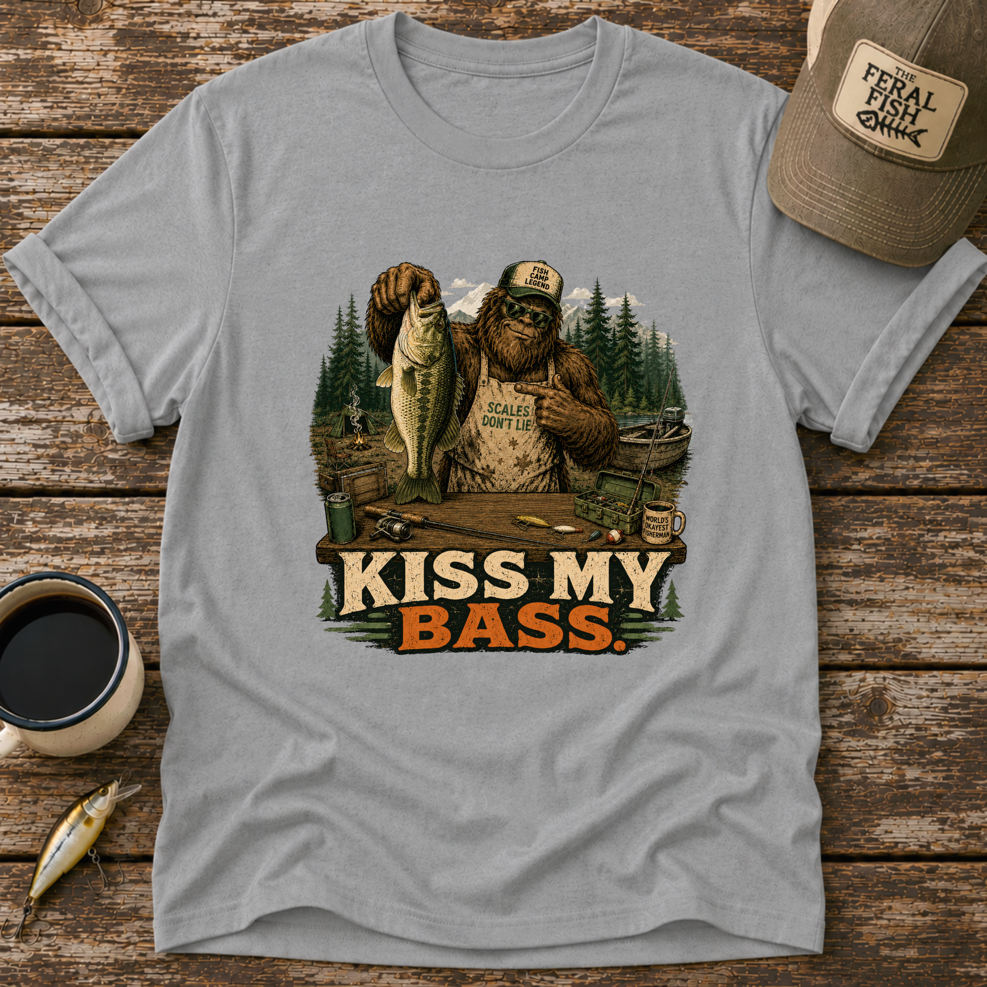 Kiss My Bass Bigfoot T-Shirt