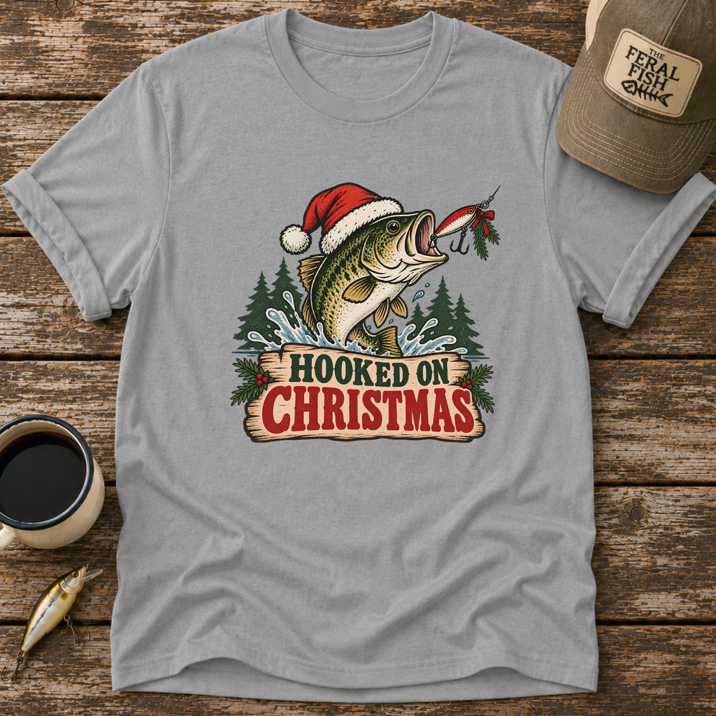 Hooked On Christmas Bass T-Shirt