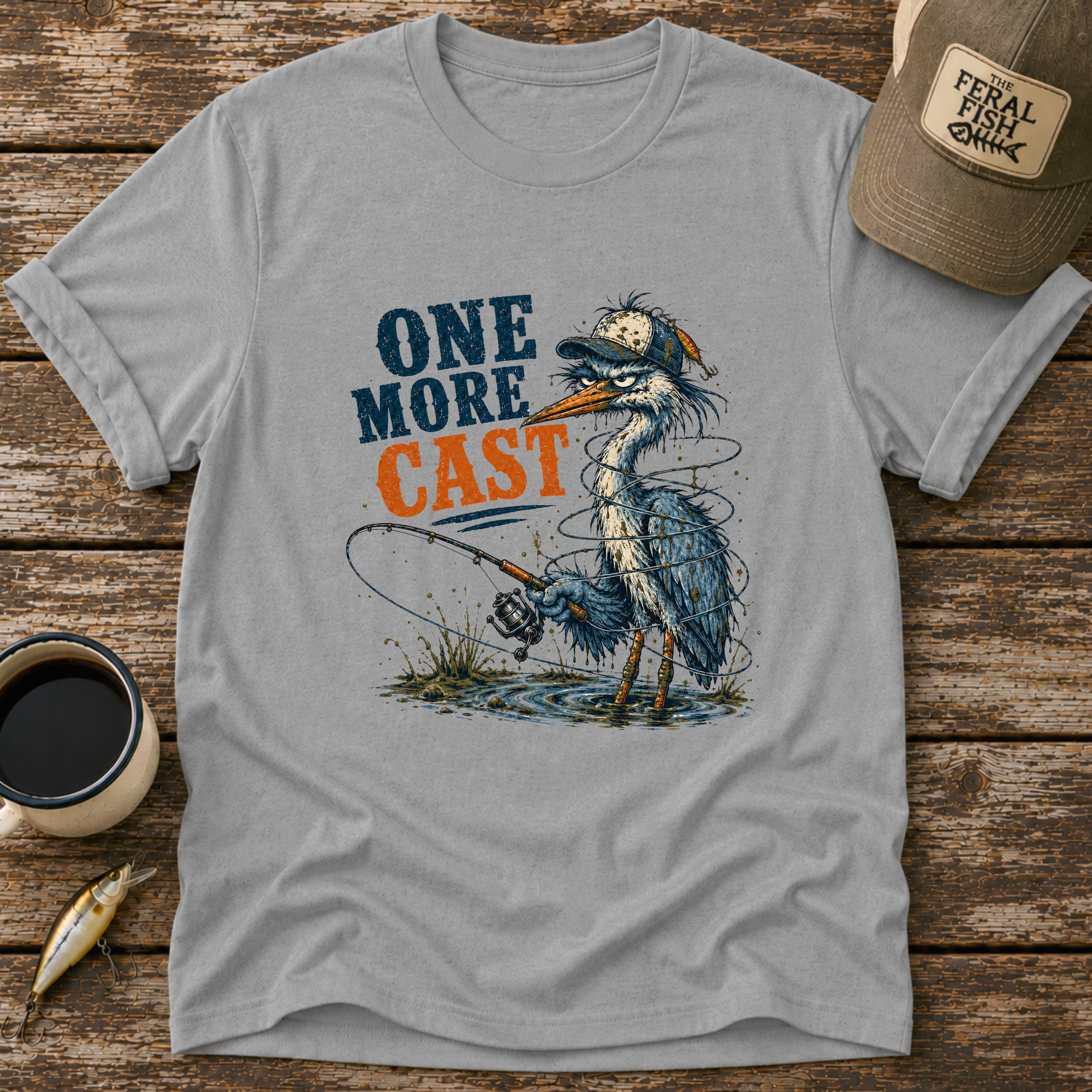 One More Cast Heron T-Shirt
