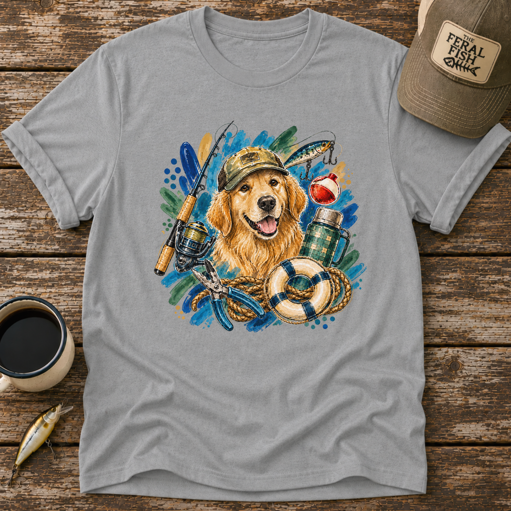 Fishing Retriever Collage T-Shirt
