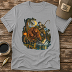 Bigfoot & Skeleton Fishing T-Shirt