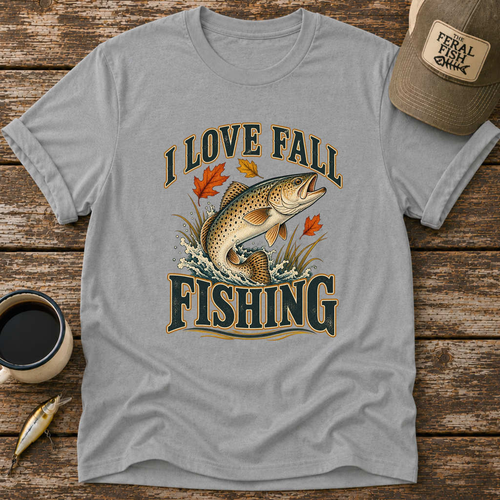 I Love Fall Fishing Trout T-Shirt