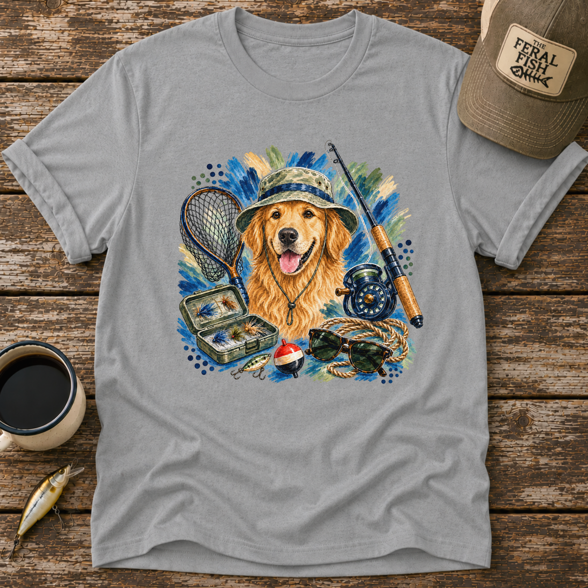 Fly Fishing Retriever Collage T-Shirt