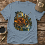 Bigfoot & Skeleton Fishing T-Shirt