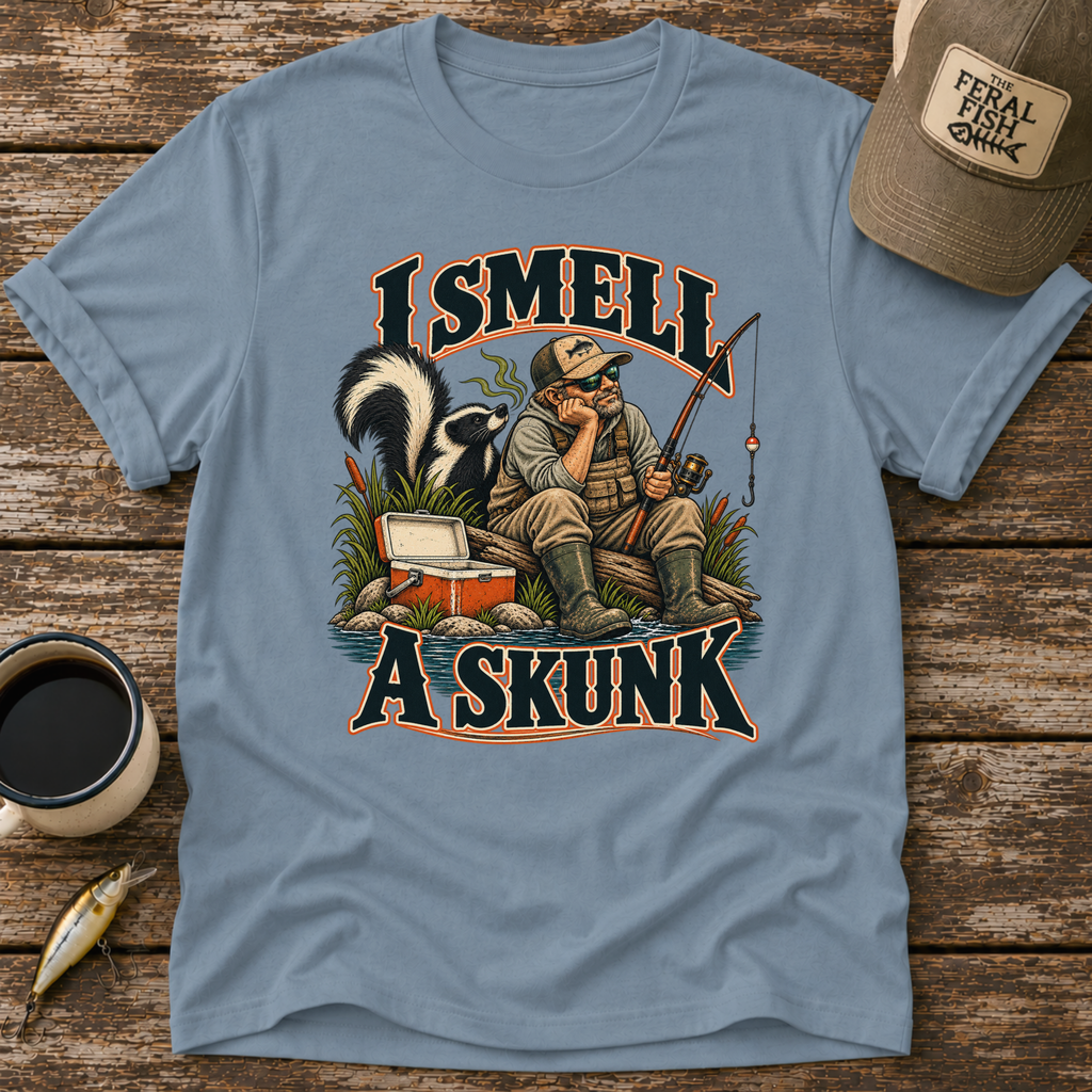 I Smell A Skunk Fishing T-Shirt