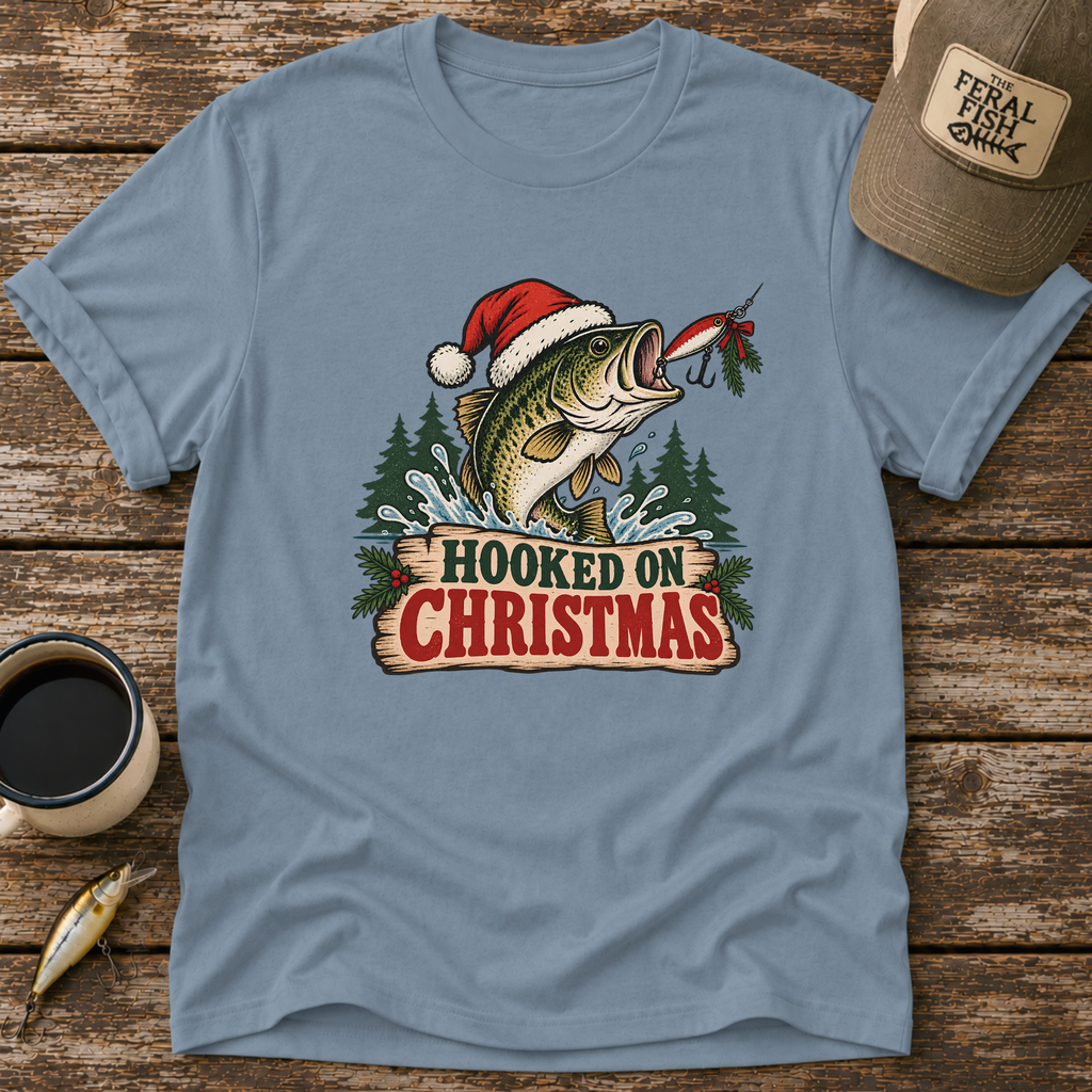 Hooked On Christmas Bass T-Shirt