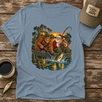 Bigfoot & Santa Fishing T-Shirt