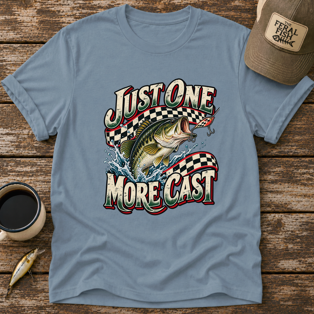 Just One More Cast Checkered T-Shirt