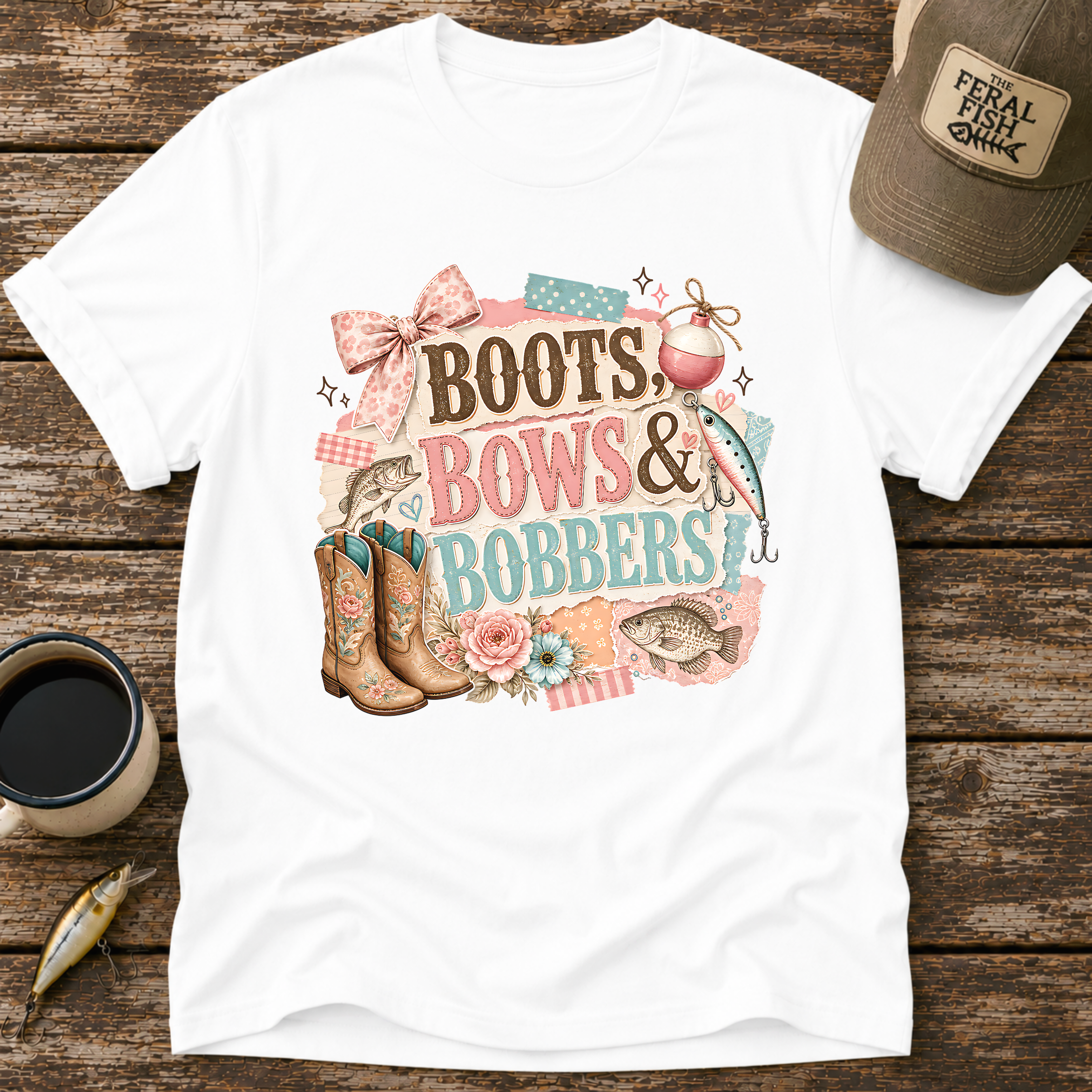 Boots Bows & Bobbers T-Shirt
