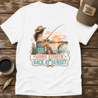 Gone Fishing Back at Sunset T-Shirt