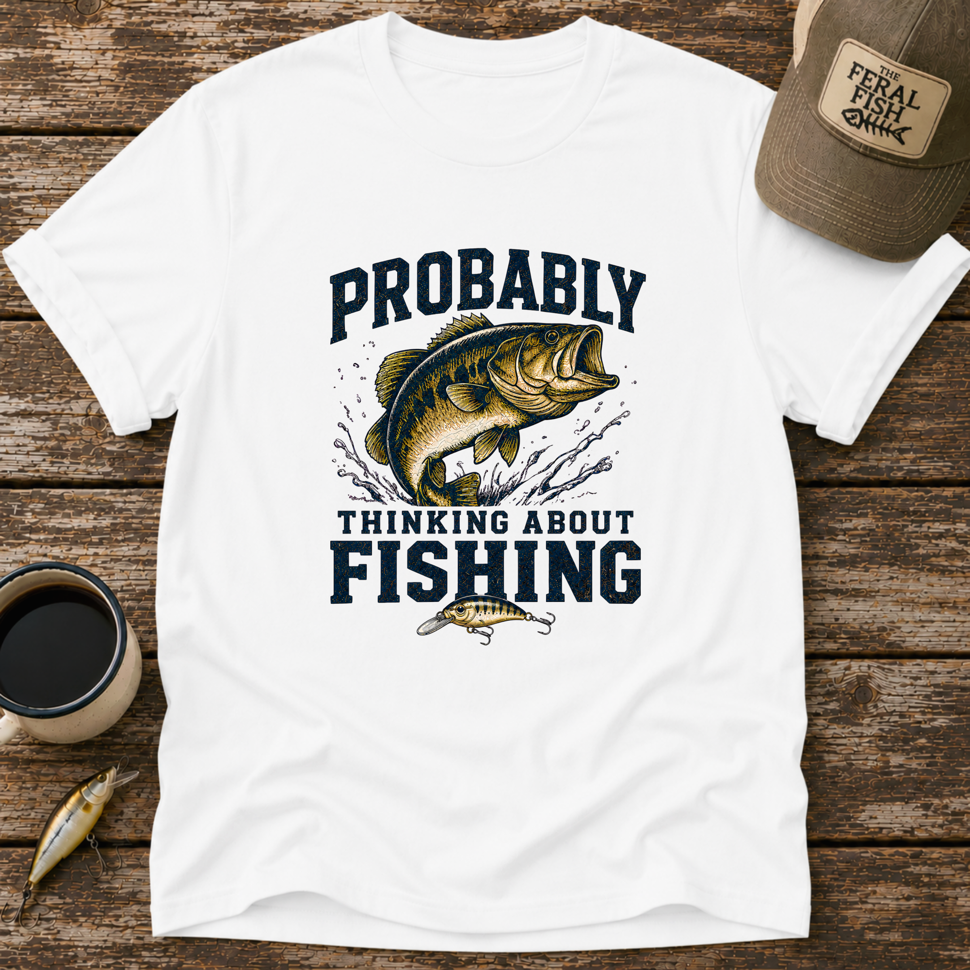 Probably Thinking About Fishing T-Shirt