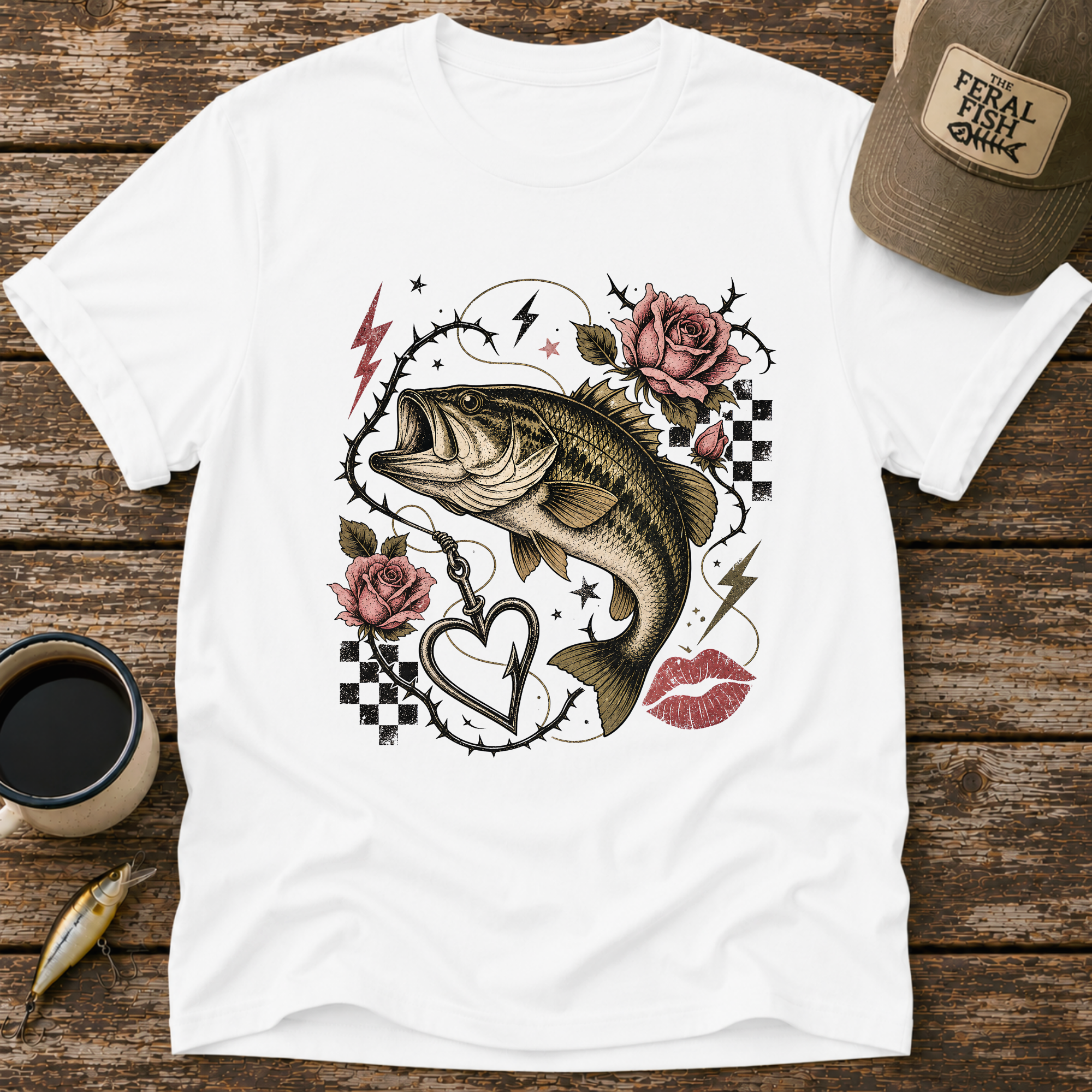 Bass & Hook Heart T-Shirt