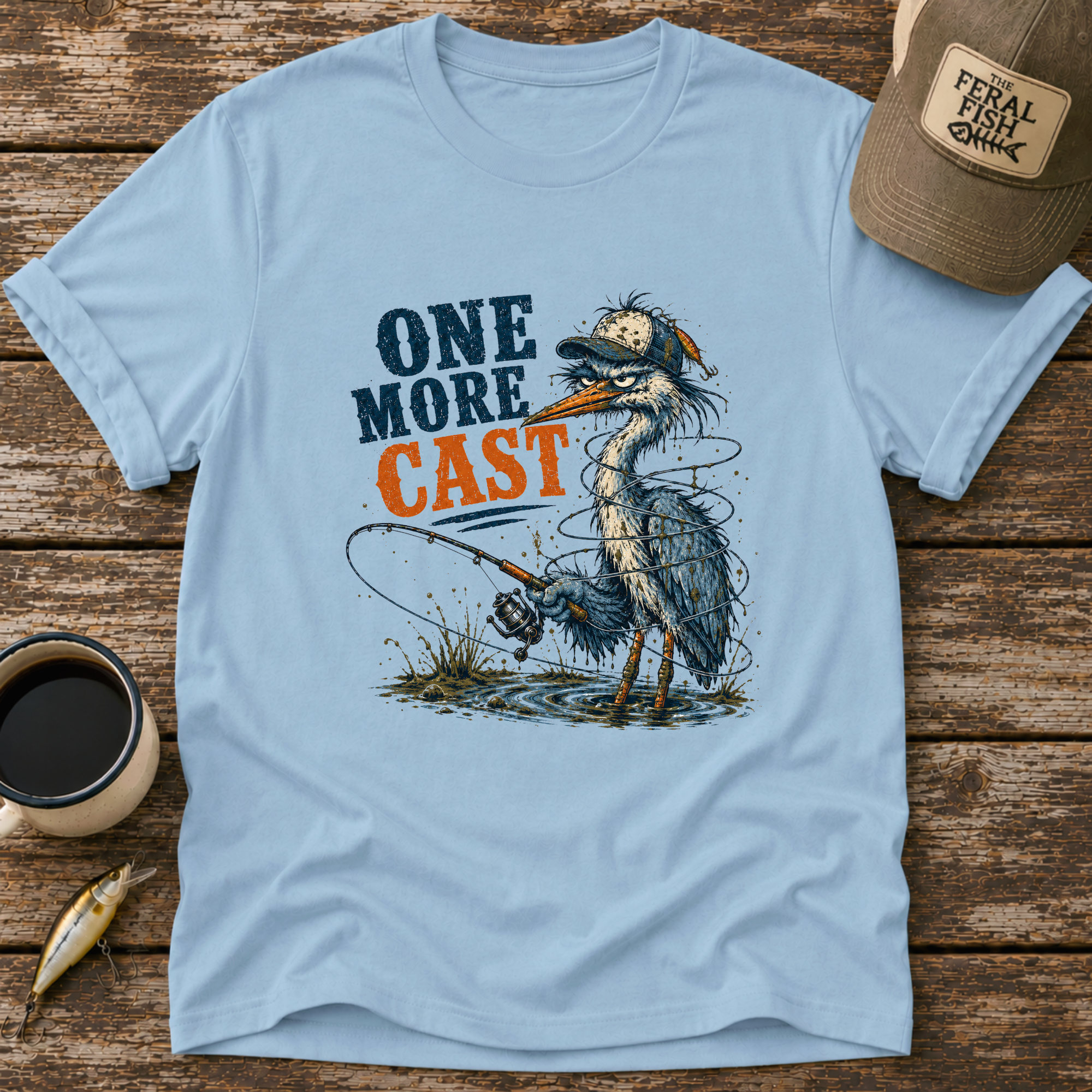 One More Cast Heron T-Shirt
