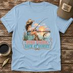 Gone Fishing Back at Sunset T-Shirt