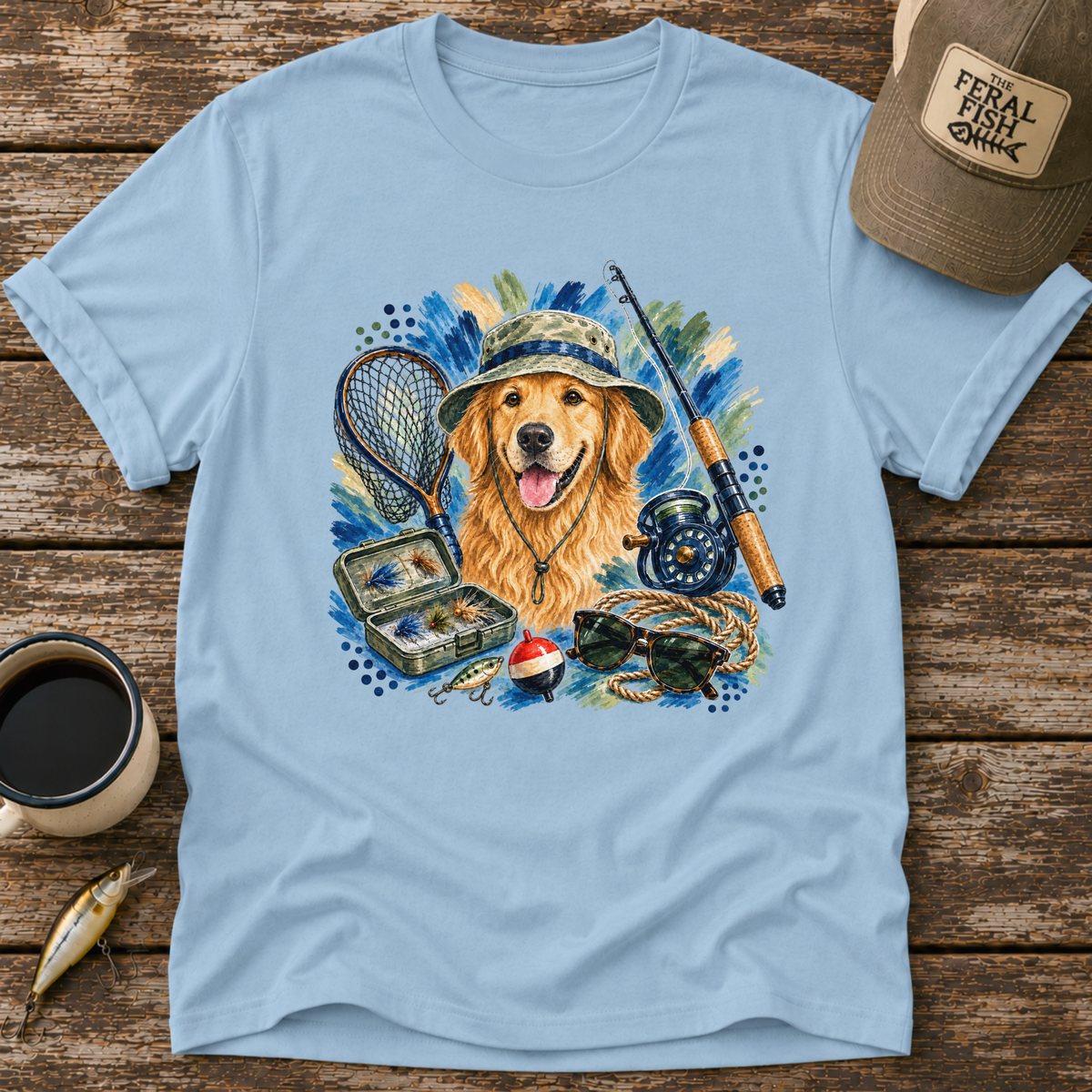Fly Fishing Retriever Collage T-Shirt
