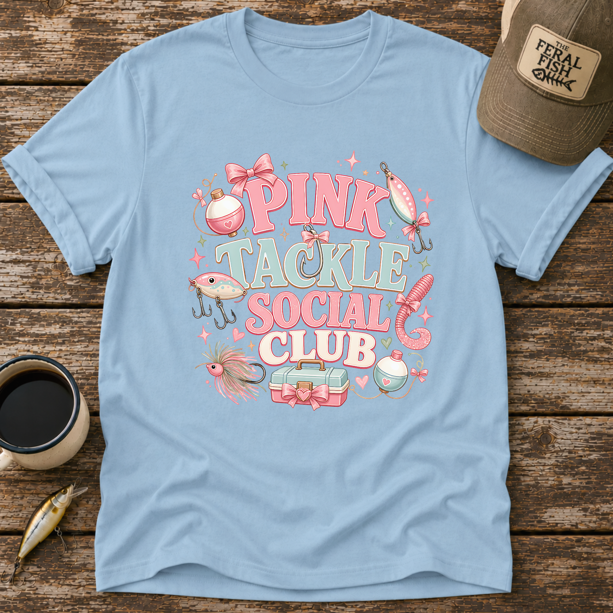 Pink Tackle Social Club T-Shirt