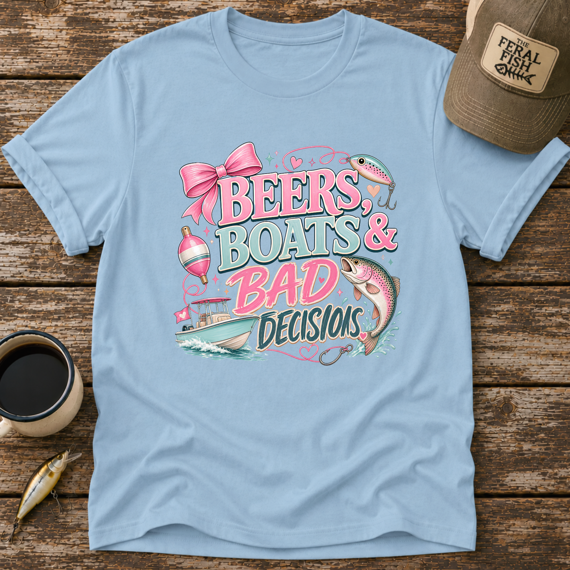 Beers Boats & Bad Decisions T-Shirt