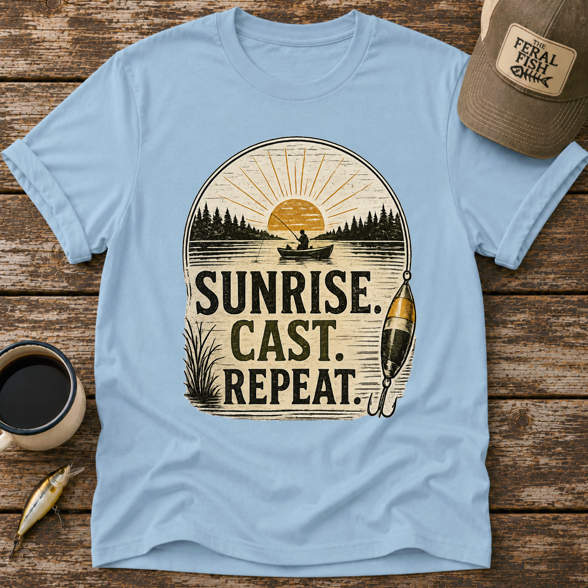 Sunrise Cast Repeat Boat T-Shirt