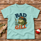 Bad To The Gill toddler fishing t-shirt in Saltwater