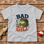 Bad To The Gill toddler fishing t-shirt in Silver