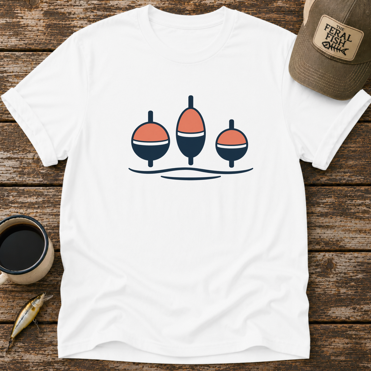Retro Bobbers Fishing T-Shirt