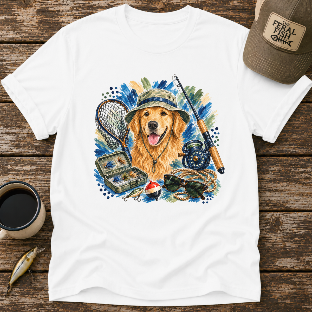 Fly Fishing Retriever Collage T-Shirt